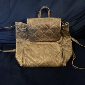 kate spade new york gold backpack purse